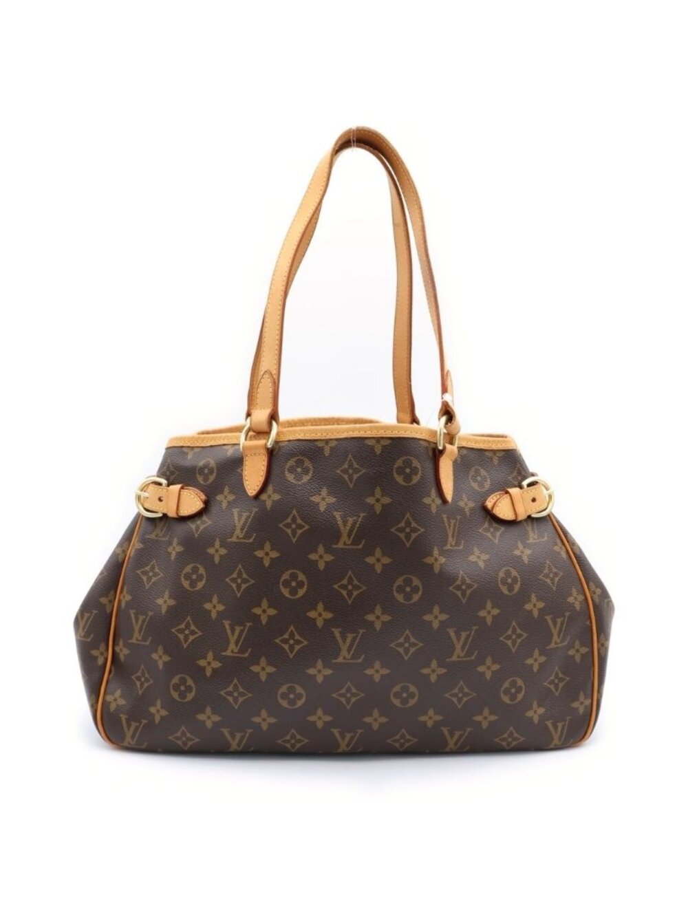 ★SOLD★ Louis Vuitton Monogram Batignolles Horizontal Tote Brown Leather Gold - Picture 1 of 6